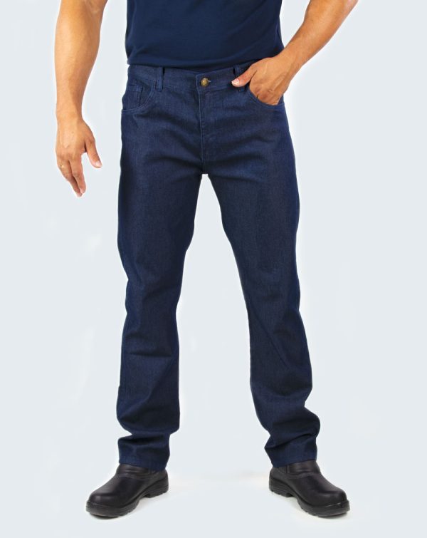 Calça Jeans Masculina Cós Total Uniforme | Azul