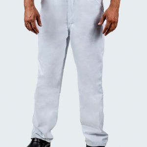 Calça Masculina Brim e Sarj 3x1 Uniforme | Branco
