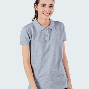 Camisa Pólo Feminina Uniforme | Cinza Mescla