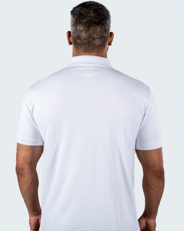 Camisa Pólo Masculina Uniforme | Branco-15438