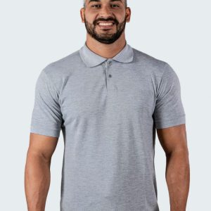Camisa Pólo Masculina Uniforme | Cinza Mescla-0