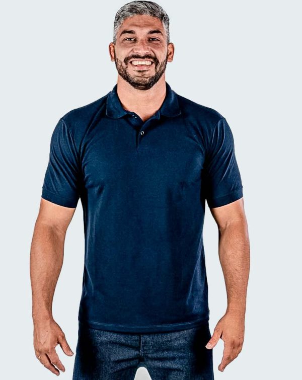 Camisa Pólo Masculina Uniforme | Marinho-0