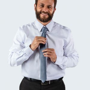 Gravata Masculina Uniforme | Cinza Chumbo