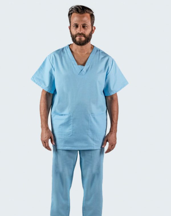 Scrub Masculino Uniforme | Azul Claro