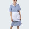 Vestido Gola Tradicional Uniforme | Xadrez Marinho